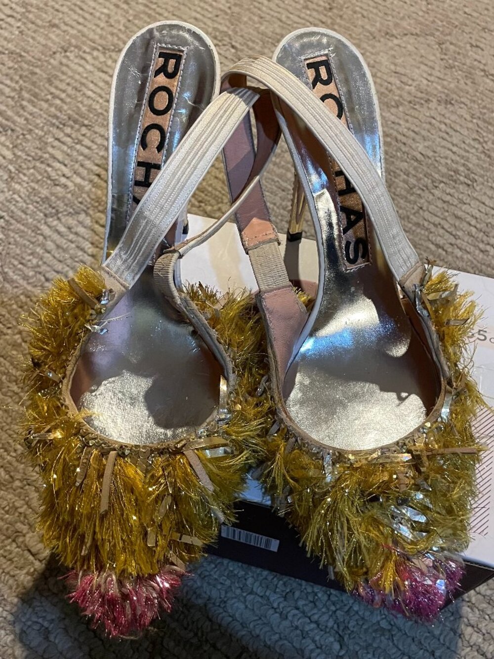 Rochas Sequin Embellished Heels